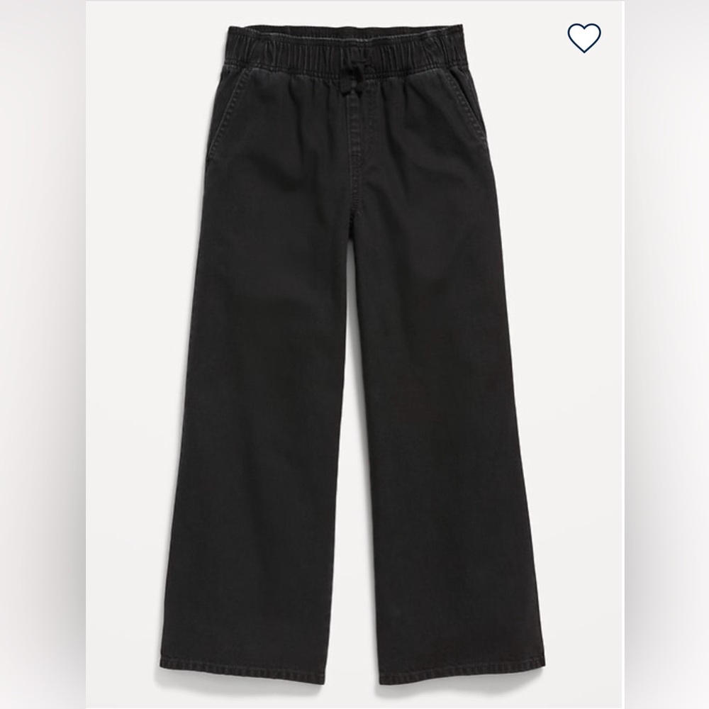 Old Navy High Waisted Baggy Wide Leg Pull On Girls Jeans L and XL NWT